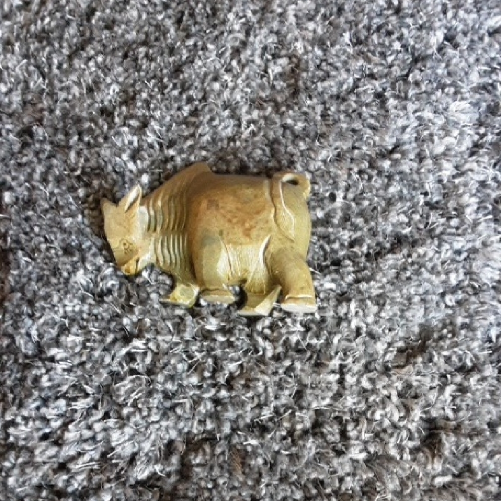 Cost Plus World Market Gold Hippo Sculpture Art